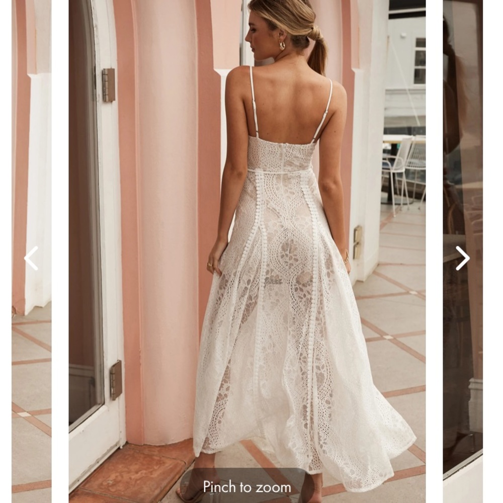 Selfie Leslie White Lace Dress